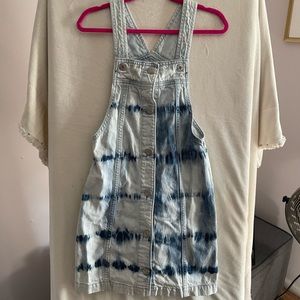 Denim Skirt Overalls